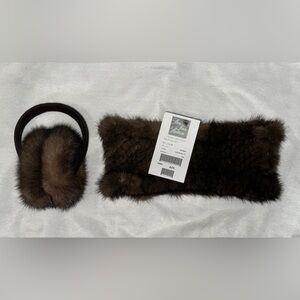 Real Fur Mink Headband & Earmuff
